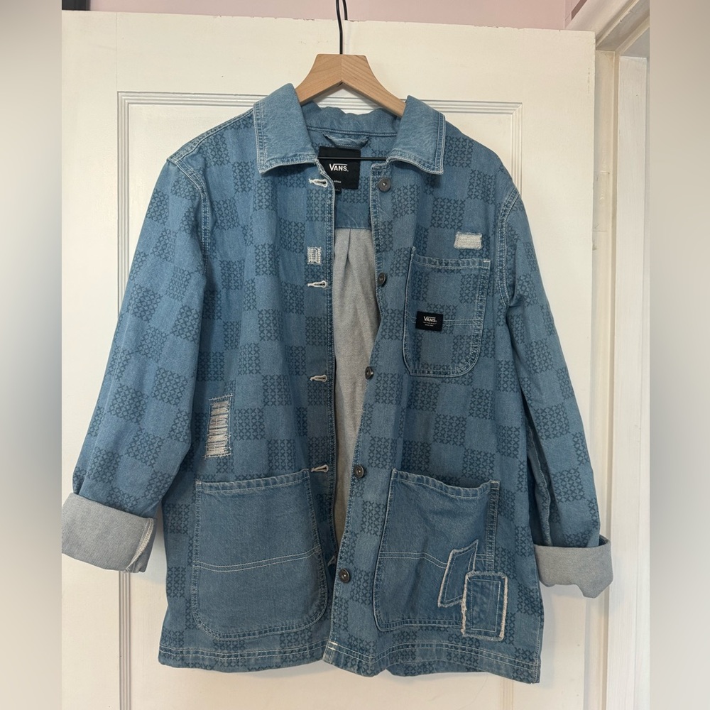 Vans Oversized Distressed Denim Shirt NWOT